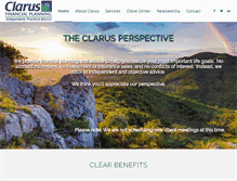 Tablet Screenshot of clarusplans.com